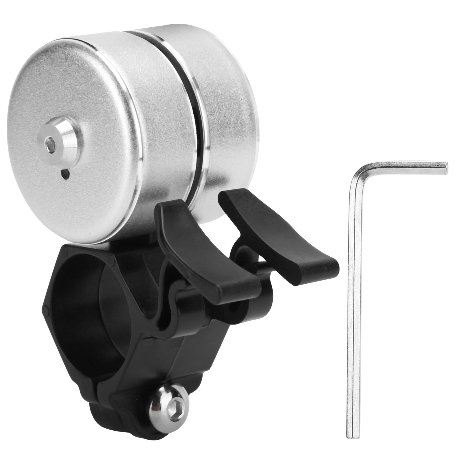 Premium Aluminum Alloy Bike Alarm & Bell - Loud Bicycle Security Alarm with Convenient Ring Function - Anti-Theft Protection for Mountain Bikes, Road Bikes & Commuter Bicycles (Silver) - Perfect for Urban Cycling, Trail Riding & Daily Commutes
