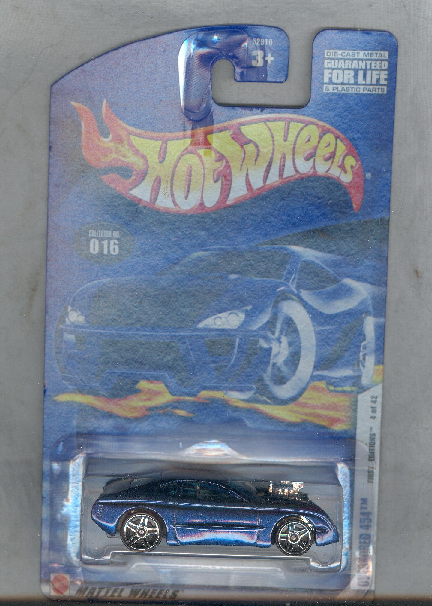 Hot Wheels 2002-016 Overbored 454 First Edition 4 of 42 1:64 Scale Die-Cast Car - Rare Collectible Toy for Kids & Adults, Perfect for Display, Racing & Gifts
