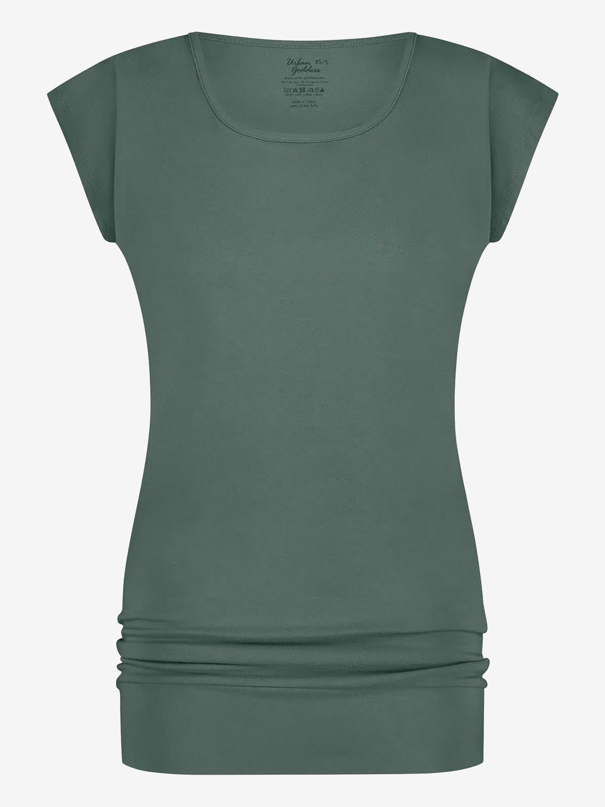 Urban Goddess Asana Yoga Tee - Forest Green Women's Yoga T-Shirt for Meditation & Workout | Perfect for Yoga Studio, Gym & Casual Wear