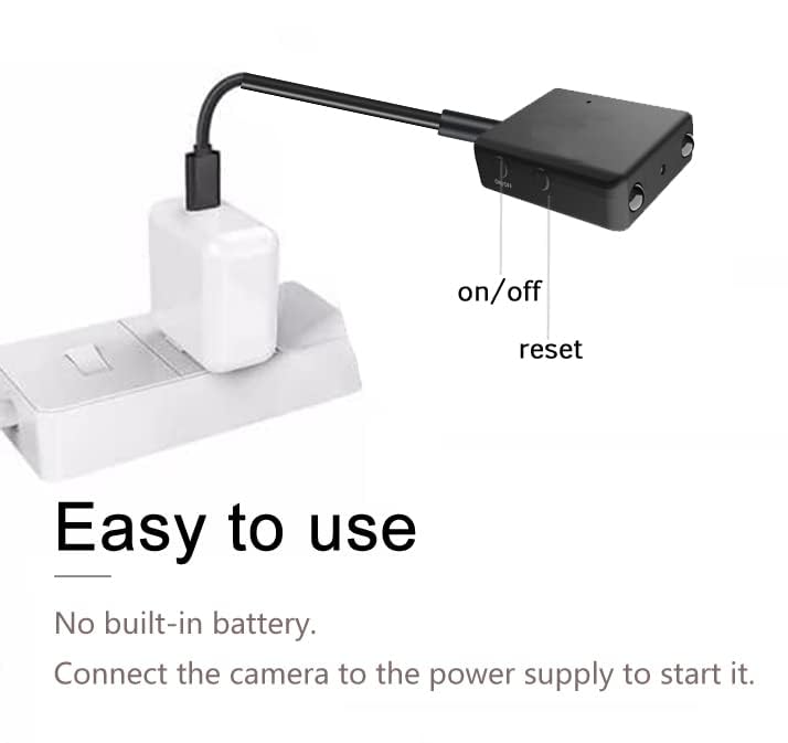 WiFi Hidden Spy Camera - Smallest HD 1080P Mini Security Camera for Home Surveillance | Wireless Indoor Camera with Motion Detection & Night Vision | Ideal for Home Security, Baby Monitoring & Office Protection (Black)