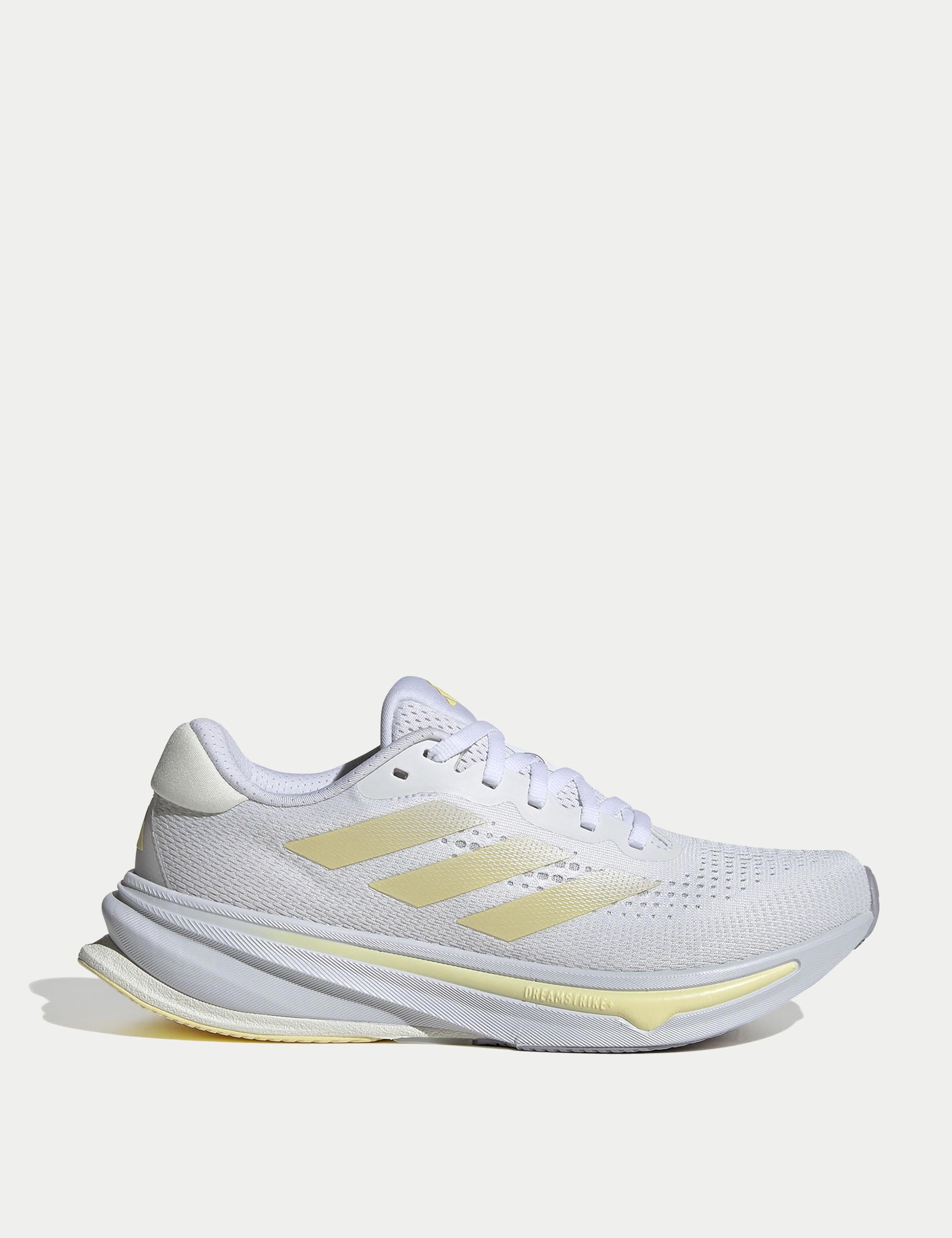 Supernova Rise Running Shoes for Men & Women - Lightweight Cloud White/Zero Metallic/Almost Yellow - Perfect for Jogging, Gym Workouts & Daily Walking