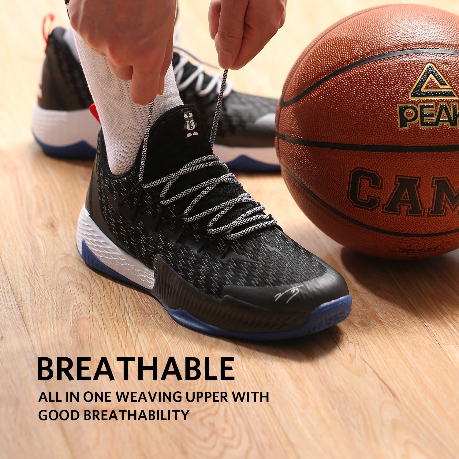 PEAK Men's Basketball Sneakers - Lou Williams Lightning Sport Shoes for Running, Walking & Training - Lightweight & Breathable for Court & Street Wear