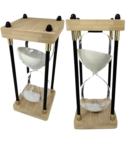 White Hourglass Timer Wood