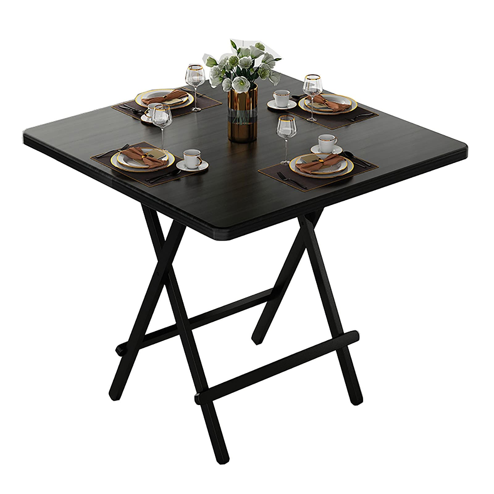 Foldable Round Dining Table - 80×74cm Multifunctional Small Space Table for Apartments, Kitchen, Living Room | Lightweight & Portable for Indoor/Outdoor Use (Color: A) - Perfect for Compact Homes, Patio Dining, and Office Workspaces