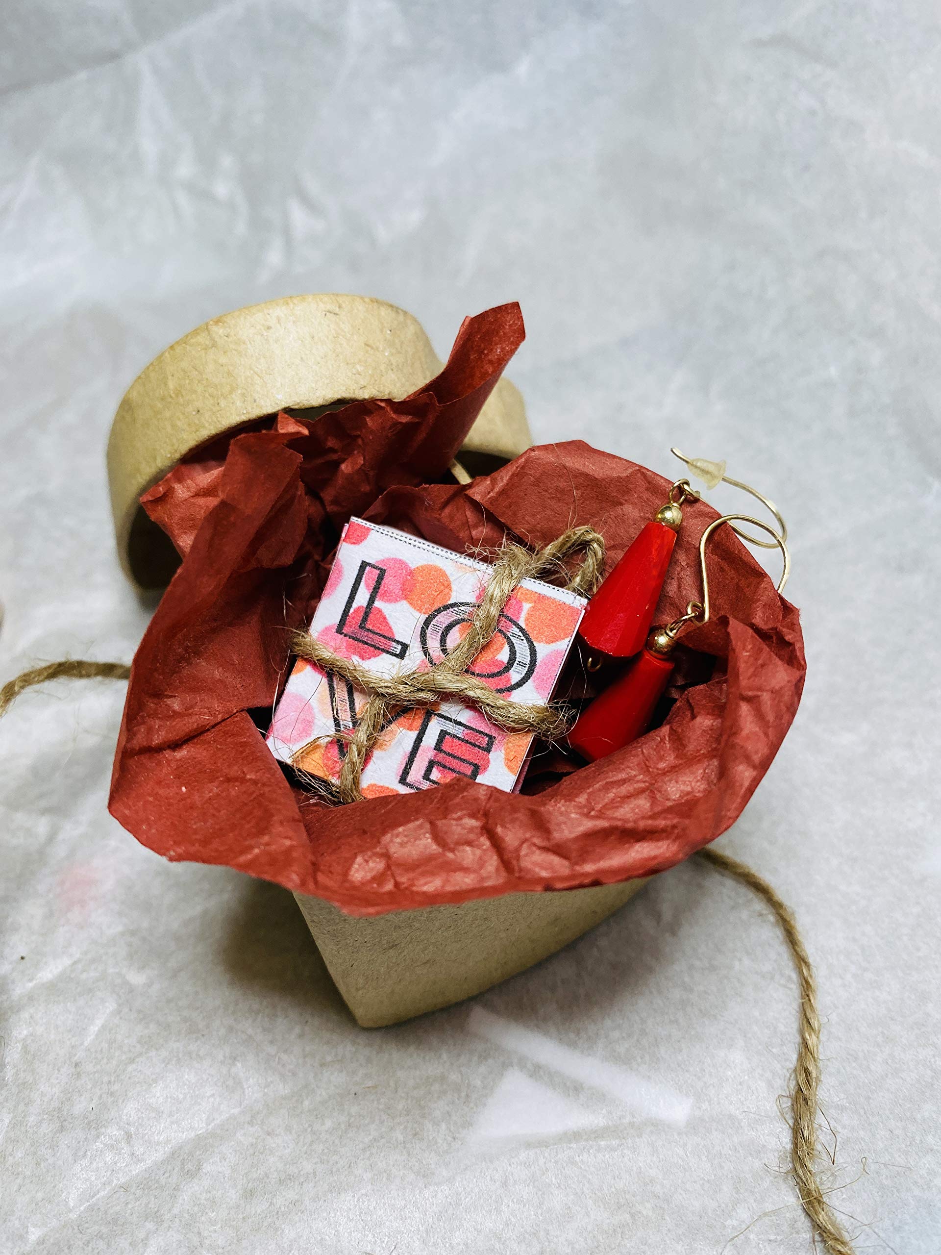 20 Tiny Love Cards in Heart Box - Valentine's Day Gift for Couples, Blank Note Cards with 