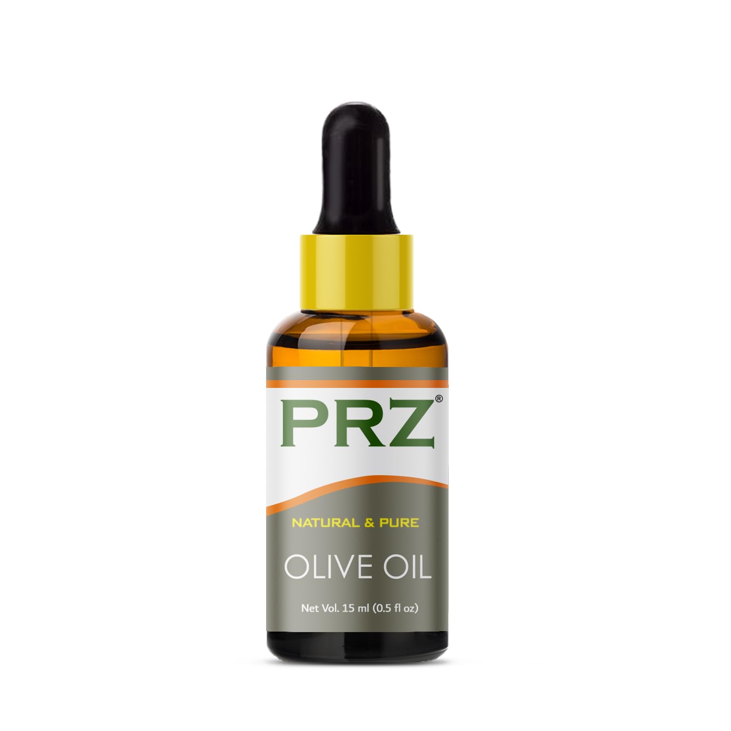 PRZ Extra Virgin Olive Cold Pressed Carrier Oil - 100% Pure Natural Therapeutic Grade for Aromatherapy, Body Massage, Skin & Hair Care (15ml) | Perfect for DIY Beauty Recipes, Relaxation & Spa Treatments
