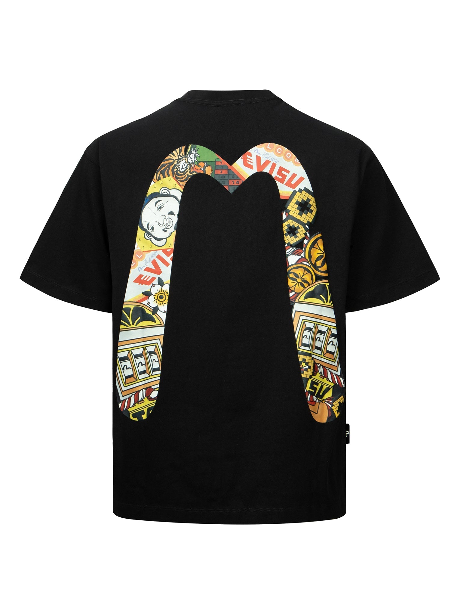 Lucky Slot Machine Daicock Print Relax Fit T-Shirt for Men - Comfortable Casual Gaming & Casino Themed Tee for Parties, Events and Everyday Wear