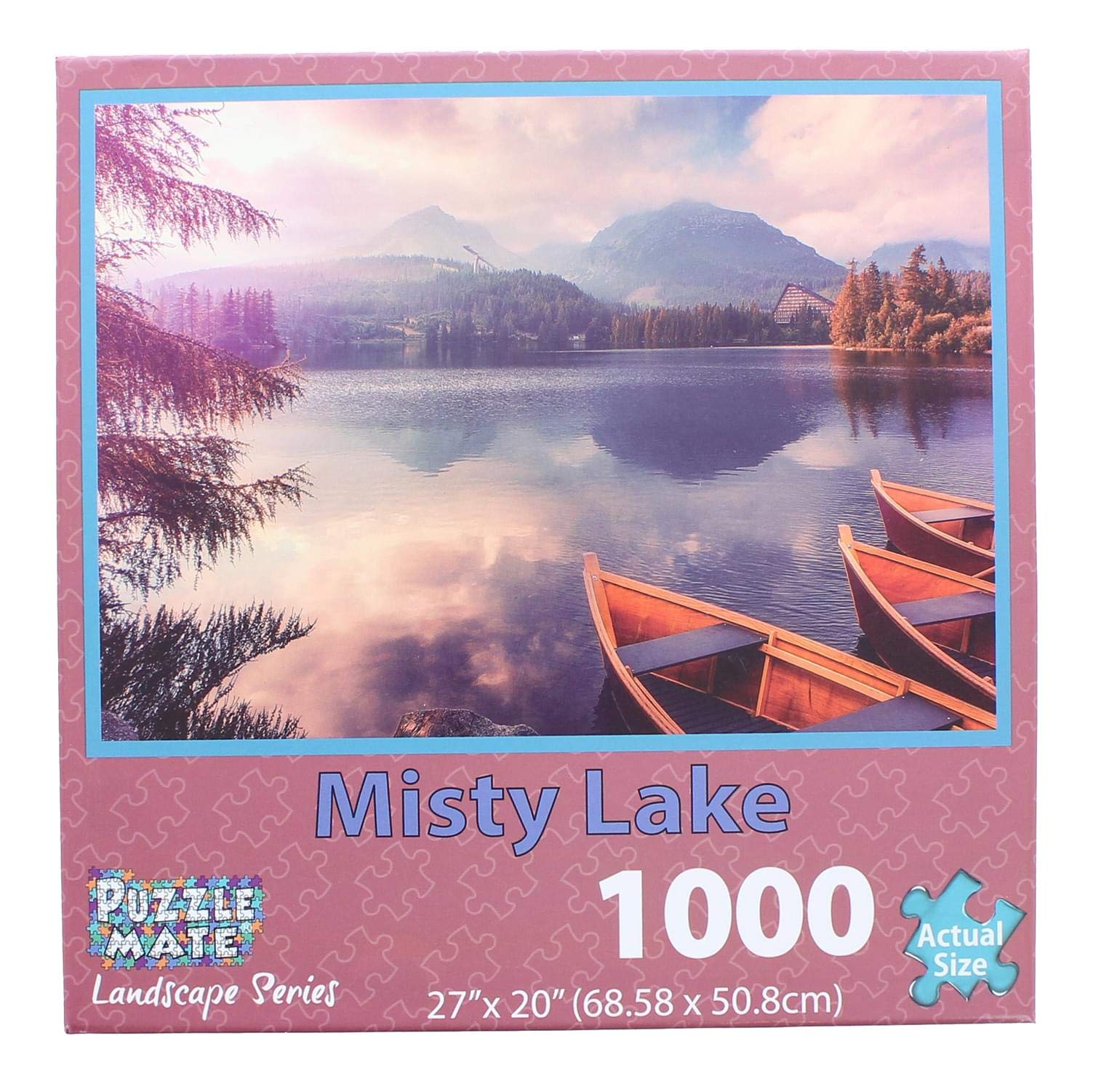 Misty Lake 1000 Piece Jigsaw Puzzle for Adults - Challenging Landscape Puzzle with Premium Quality Pieces - Perfect for Family Game Night & Stress Relief