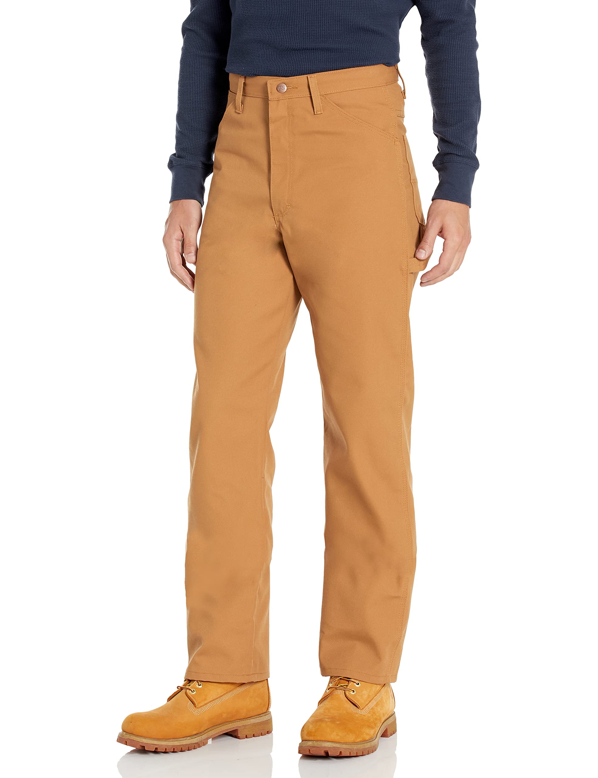 Red Kap Men's Duck Dungaree Work Pants - Durable Cotton Bib Overalls for Construction, Farming & Outdoor Work - Heavy Duty Workwear with Tool Pockets