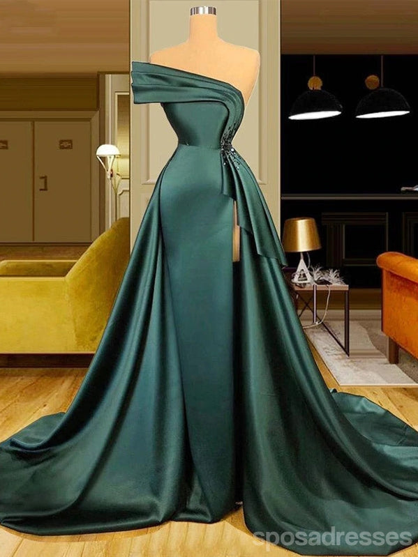 Emerald Green Mermaid Sweetheart Neckline High Slit Long Prom Dresses for Women - Elegant Evening Gowns for Homecoming, Formal Events & Special Occasions