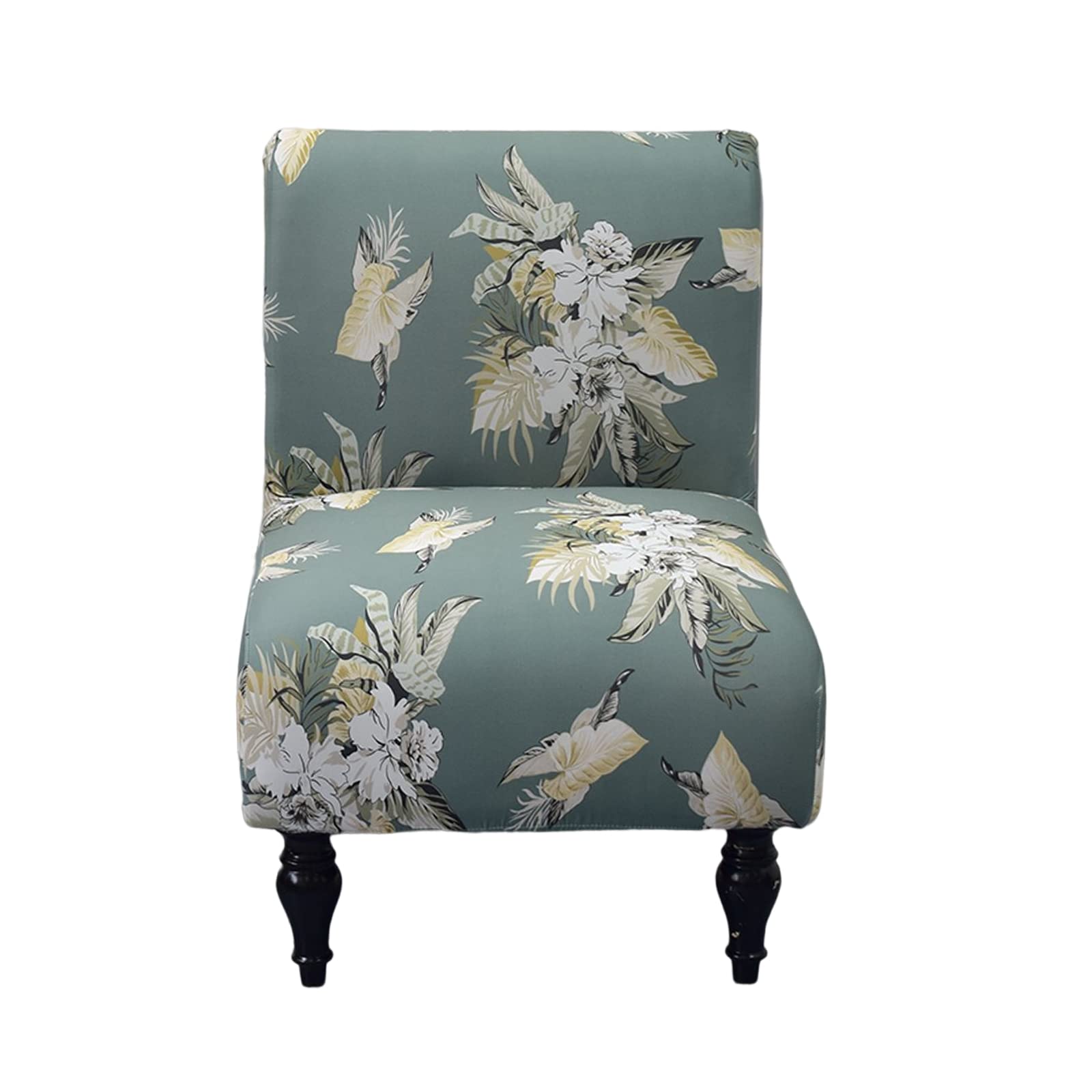 Eco-Friendly Removable Washable Armless Chair Slipcover - Printed Accent Furniture Protector for Living Room, Dining Room & Hotel Use - Perfect for Home Decor and Guest Seating