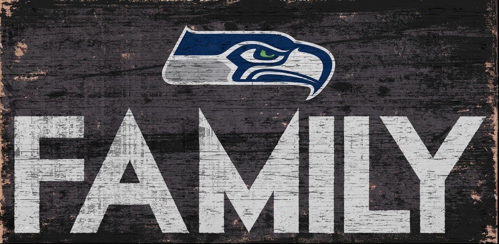 Seattle Seahawks Family Sign - Personalized NFL Home Decor for Fans - Perfect for Game Day, Living Room, Man Cave, and Gifts