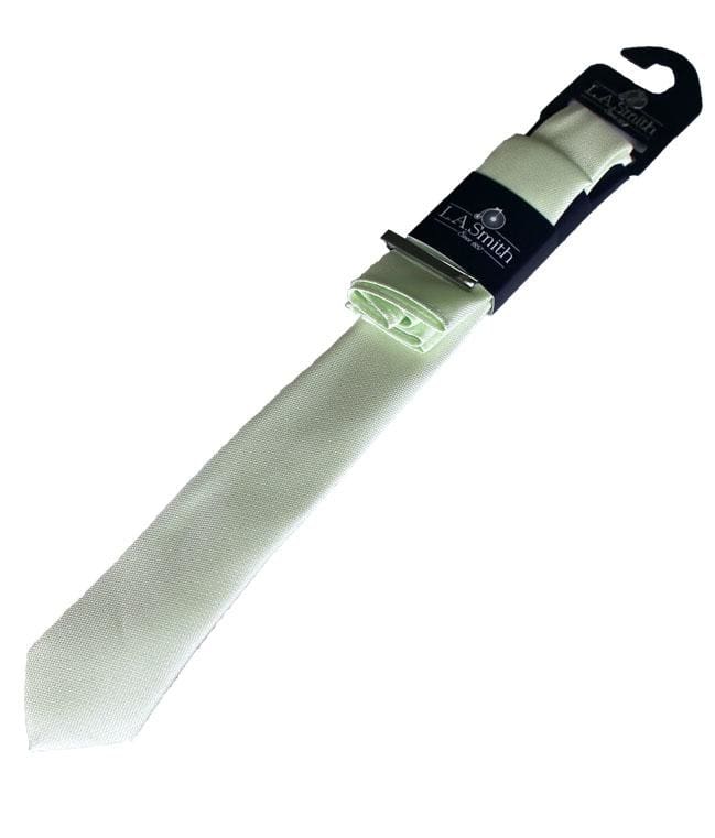 LA Smith Poly Green Tie and Tie Bar Set for Men - Classic Formal Necktie with Tie Clip - Perfect for Weddings, Business Meetings & Office Wear