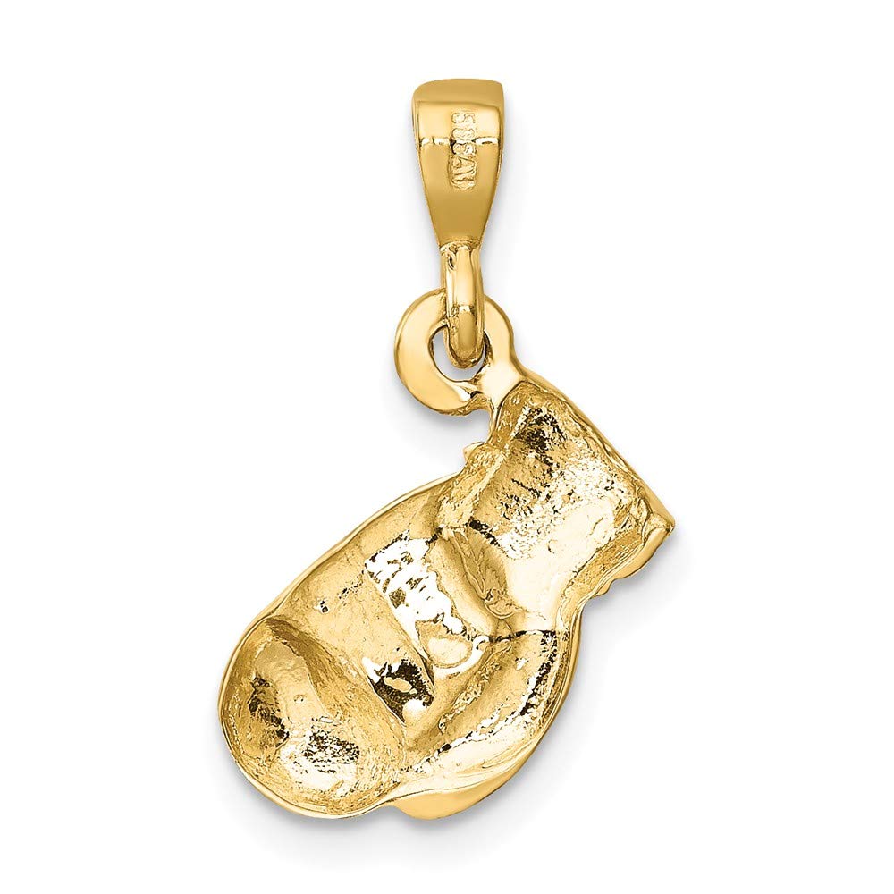 14K Solid Yellow Gold Boxing Glove Pendant Necklace for Men - Durable & Stylish Jewelry Gift for Boxers, Fighters & Sports Fans - Perfect for Boxing Gyms, Workouts & Everyday Wear
