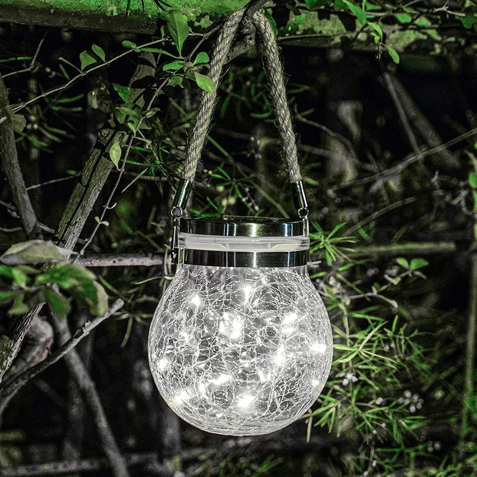 4PK Solar Powered Garden Hanging Lights - Waterproof Outdoor Lanterns for Yard, Deck, Lawn & Patio | Pathway Walkway Landscape Lighting | Perfect for Evening BBQs, Garden Parties & Pathway Illumination