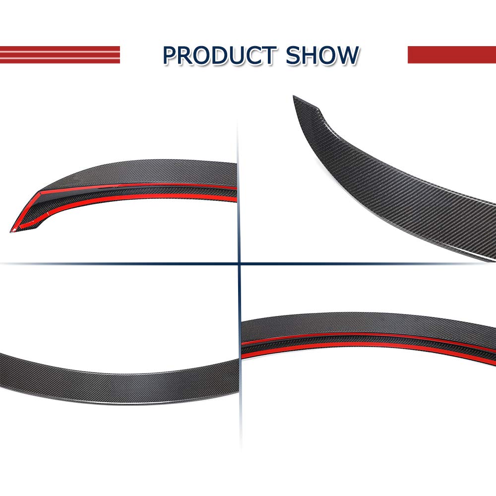 Carbon Fiber Rear Spoiler for Mercedes Benz C197 R197 SLS AMG 2-Door (2010-2013) - High Kick Trunk Lip Spoiler & Rear Wing Body Kit - Enhances Aerodynamics & Sporty Style - Perfect for Racing & Car Shows