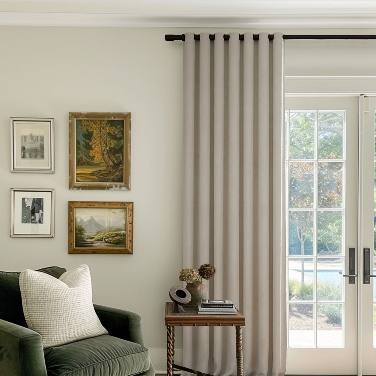 Premium Blackout Curtains - Carbon Grey & Velvet Blackout Drapes for Bedroom, Heavyweight Luxury Grommet Curtains with Light Blocking & Noise Reduction - Perfect for Home Theater, Nursery & Shift Workers