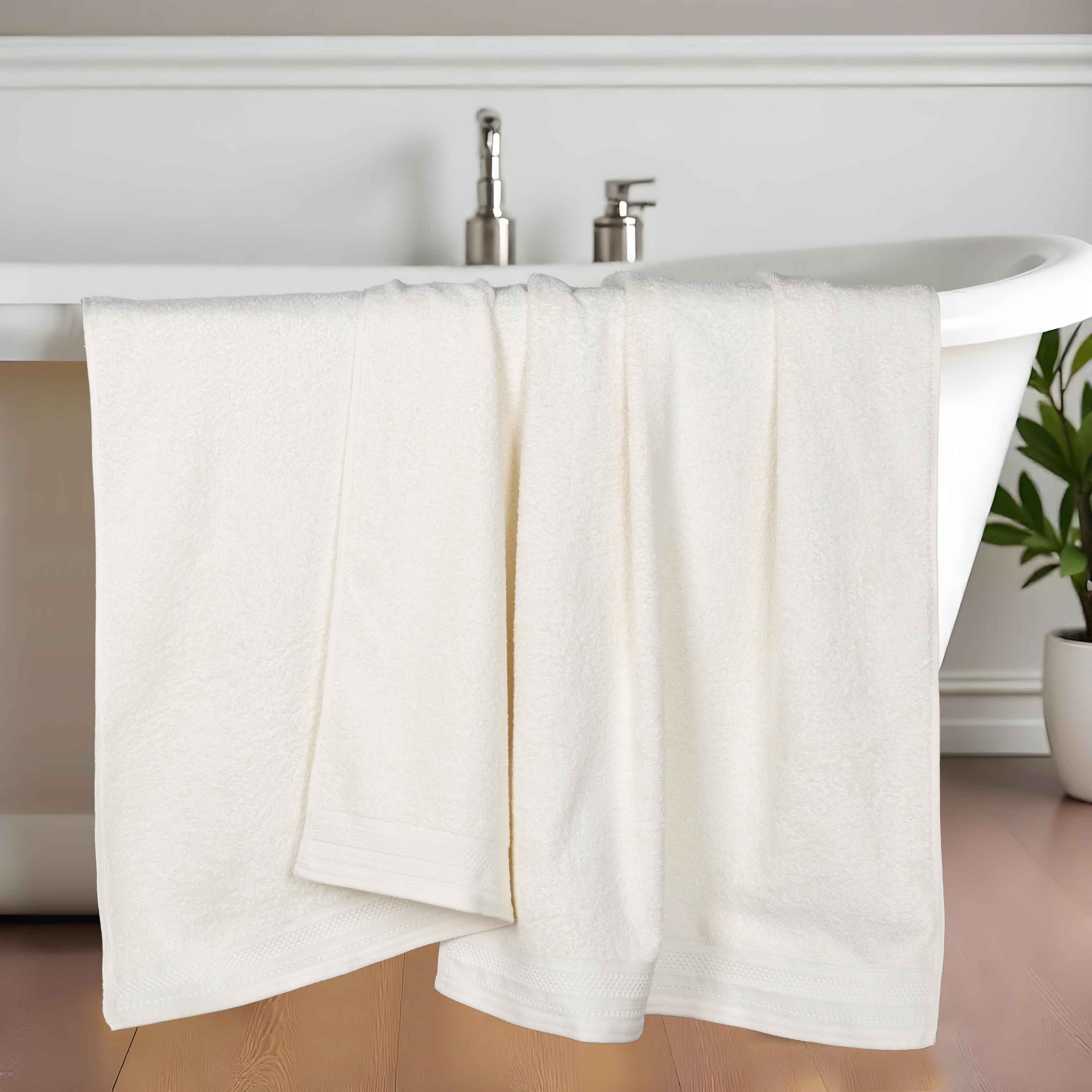 Premium Honeycomb Waffle Weave Cotton Bath Towels Set of 2 - Ultra Soft & Absorbent Luxury Bath Sheets for Spa, Hotel & Home Use