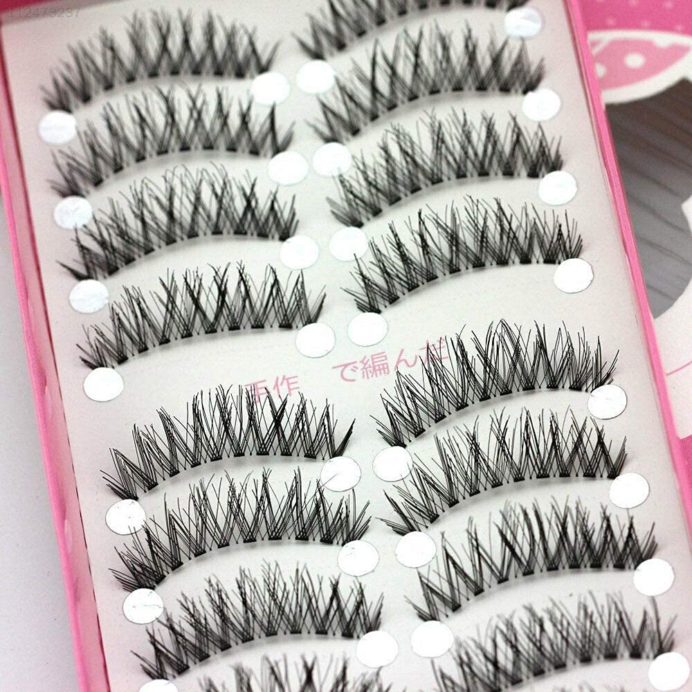 Ubersweet® 10 Pairs 6D40 False Eyelashes - Natural & Fluffy Volume Lashes for Dramatic Eye Makeup | Perfect for Parties, Weddings, and Special Occasions