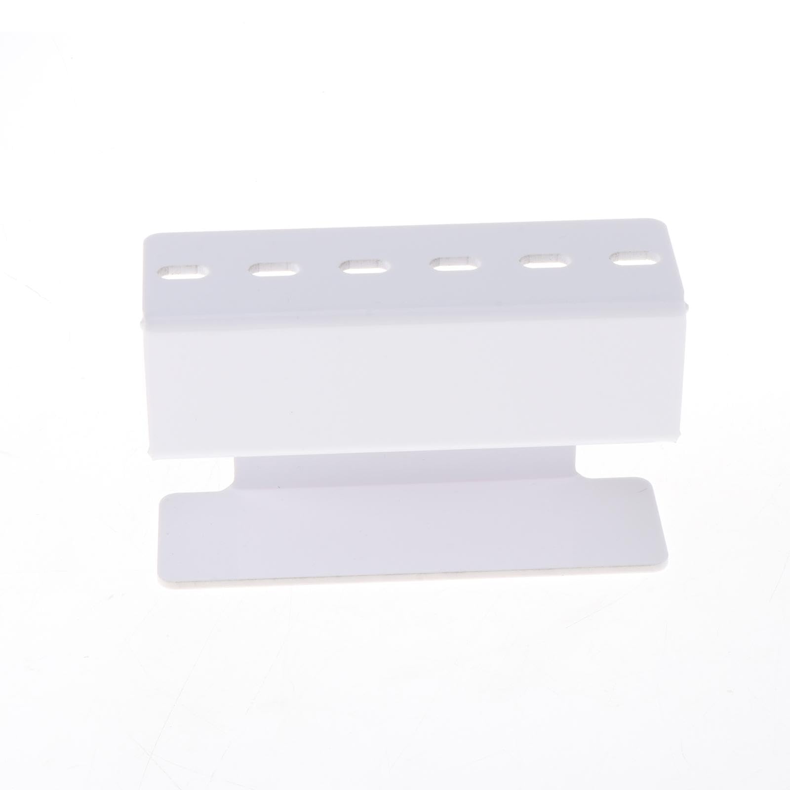 White Acrylic Stand for Eyelash Tweezers Organizer - Holds 6 Tools | Perfect for Salon, Makeup Artists & Home Beauty Stations