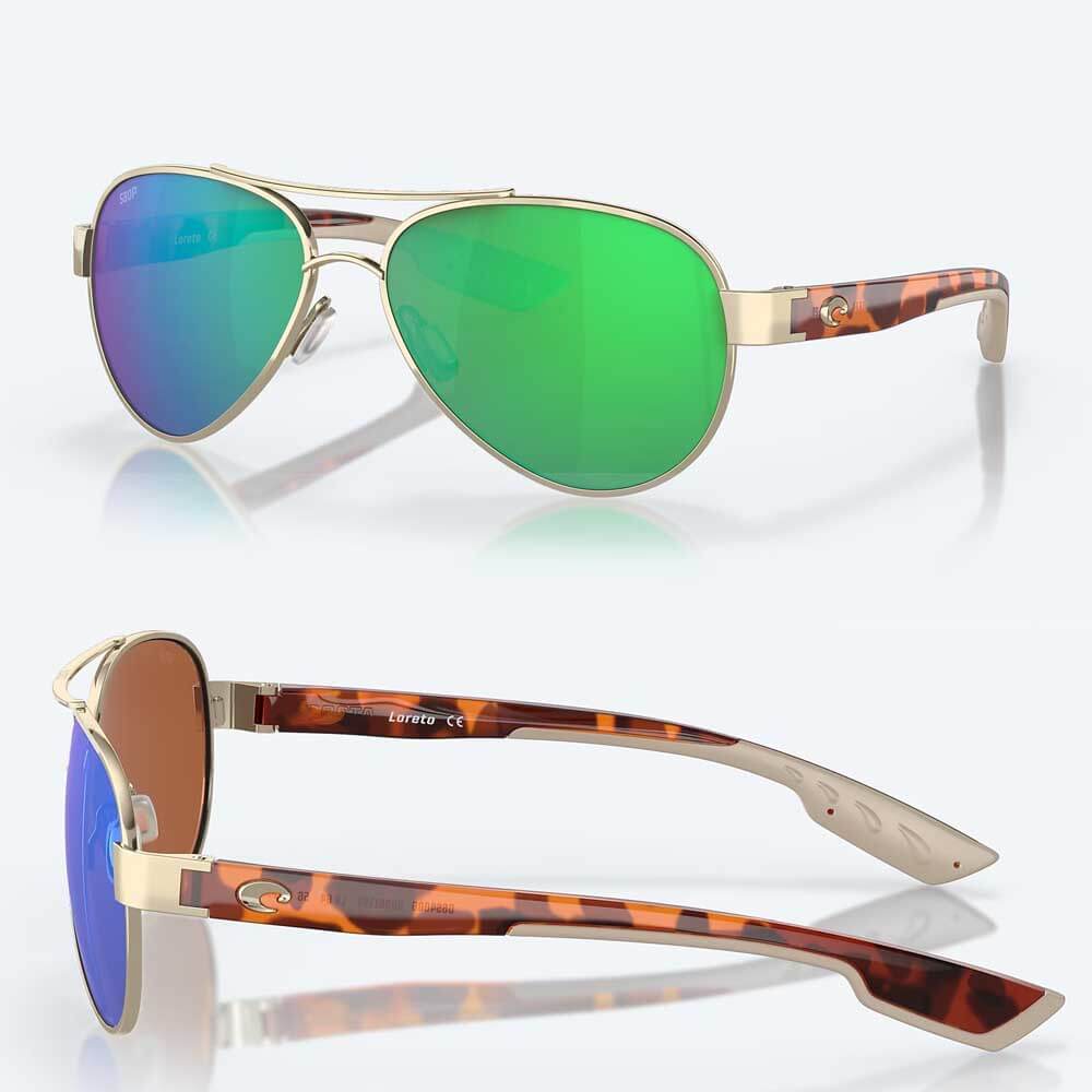 Costa Loreto Rose Gold Frame Sunglasses for Women - Polarized UV Protection - Stylish & Lightweight for Beach, Driving & Outdoor Activities