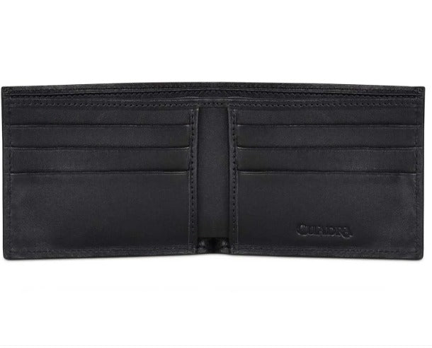 Premium Cuadra Black Classic Python Bi-Fold Wallet for Men - Genuine Leather Luxury Billfold - Perfect for Business, Travel & Everyday Use