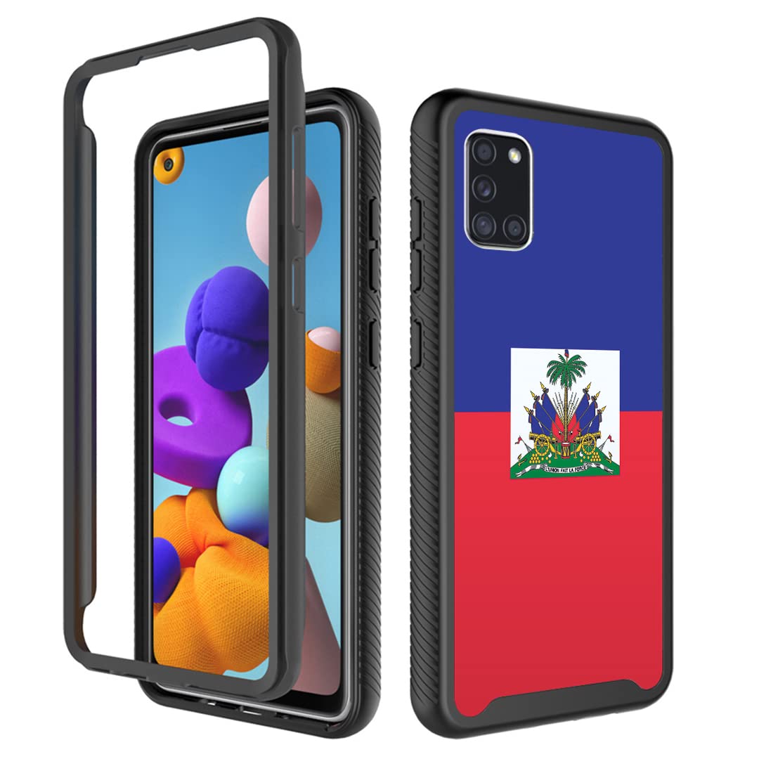 Shockproof Galaxy A71 5G Case - Rugged Haiti Flag Design for Men & Women | Travel & Outdoor Protection