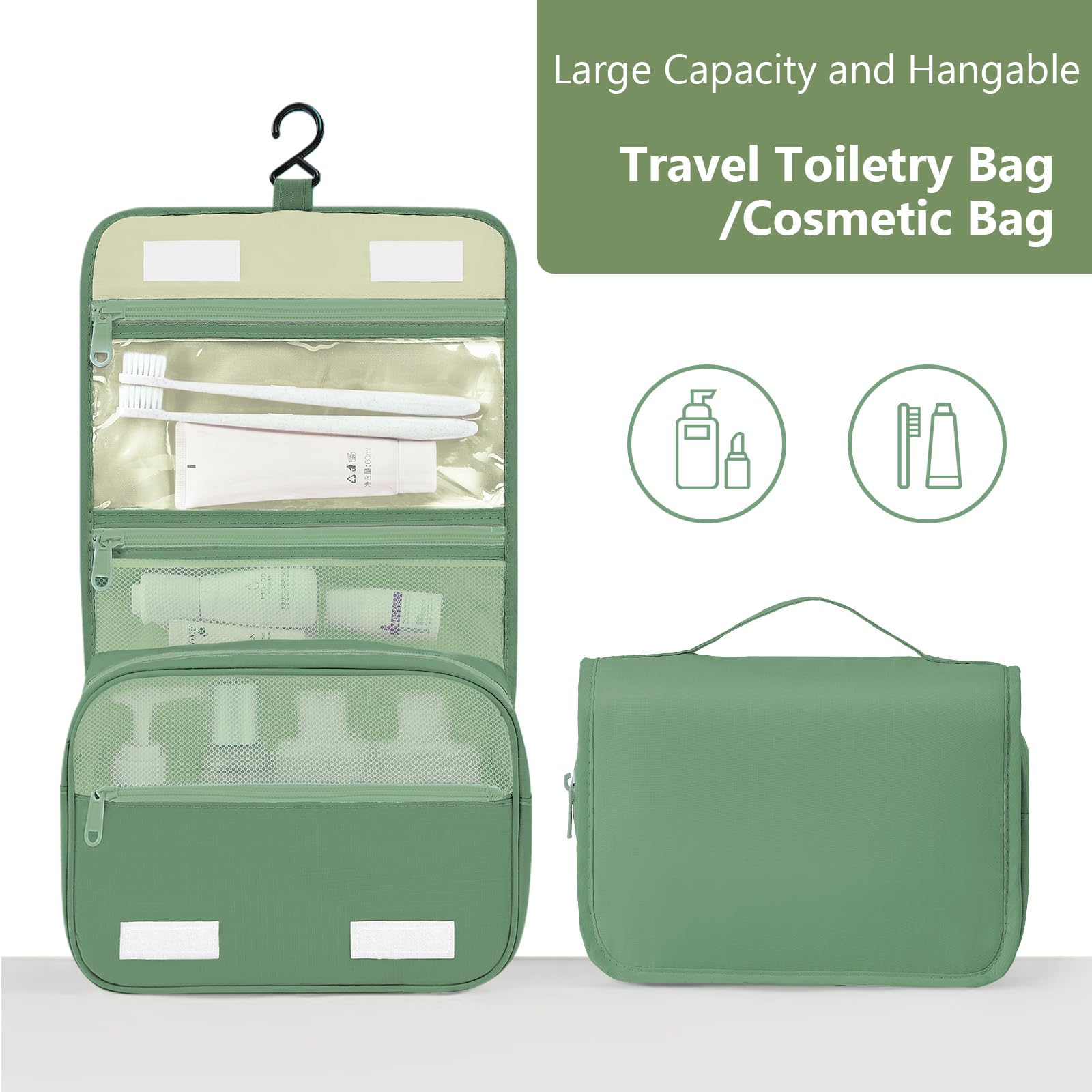 9-Piece Travel Packing Cubes Set - Large Suitcase Organizer with Laundry Bag, Shoe Bag & Toiletry Bag (Matcha Green) | Perfect for Business Trips, Vacations & Weekend Getaways