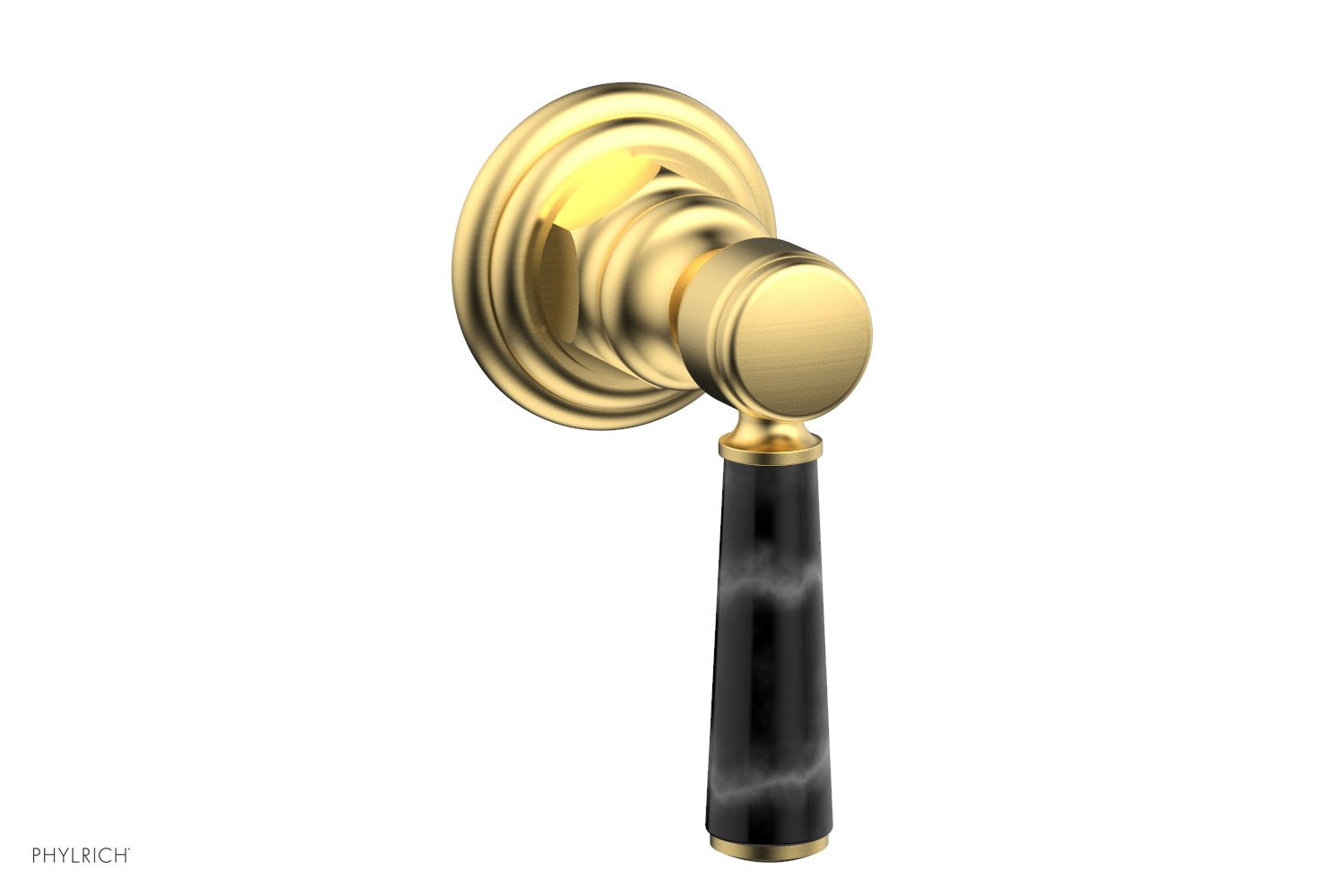 HEX TRADITIONAL HENRI Black Marble Lever Handle Volume Control Diverter Valve - Perfect for Bathroom & Shower Faucet Installation (Model 500 37)