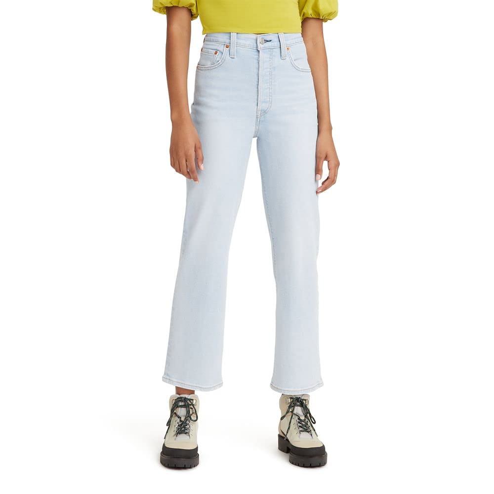 Levi's Women's Ribcage Straight Ankle Jeans - High Waist Slim Fit Denim Pants for Casual Wear & Everyday Outfits