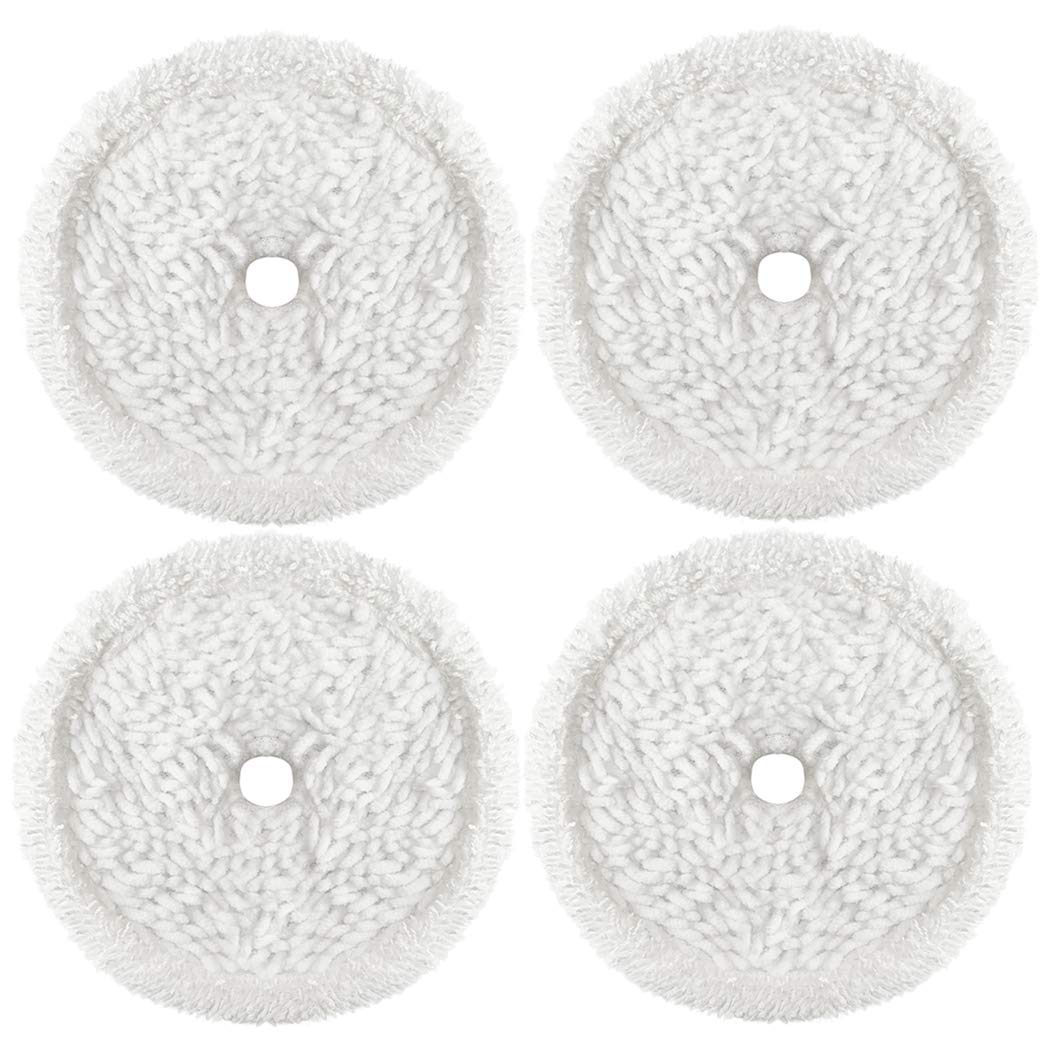 Bissell 3115 Robot Vacuum Cleaner Replacement Mop Pads - 4 Pack Microfiber Cleaning Cloths for Hardwood Floors & Tile - Compatible with Bissell SpinWave Wet/Dry Vacuum Mops