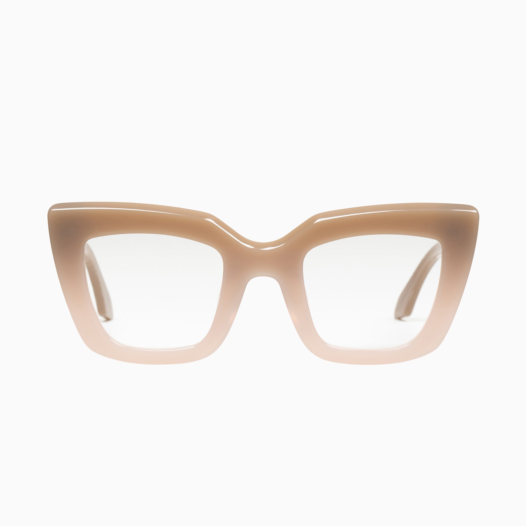 Toffee Fade to Ivory / Clear Blue Blocker Lens