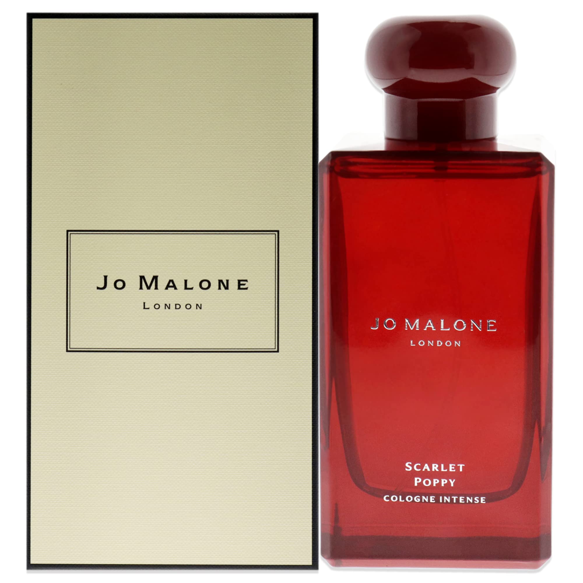 Jo Malone Scarlet Poppy Intense Cologne Spray for Men & Women - 3.4 oz / 100ml Eau de Parfum - Long Lasting Floral Scent for Date Night, Special Occasions & Gift Giving