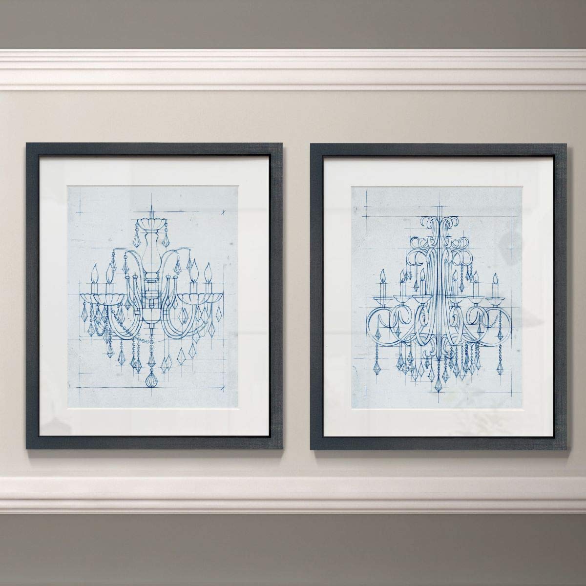 Framed 2 Piece Nautical Wall Art Set - Ocean & Boat Themed Rustic Abstract Ship Paintings (16x20 Inches) Ready to Hang - Perfect for Coastal, Beach House, Bar or Travel Themed Decor