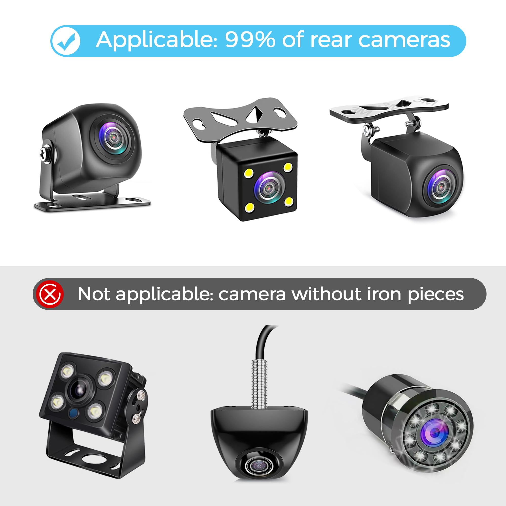 Pixelman Universal Rear Window Camera Mount (2 Pack) - Adjustable Back Windshield Backup Camera Bracket for Dash Cam, Rearview & Reverse Cameras - Perfect for Car Recording, Parking Assistance & Night Driving