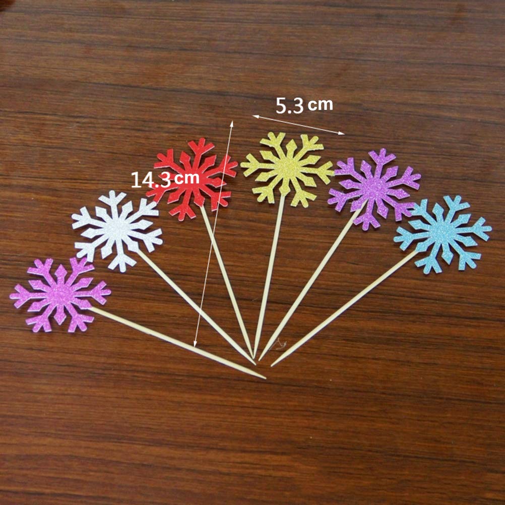 20pcs Snowflake Cake Toppers - Silver Winter Cake Decorations for Christmas, Birthday, Wedding Cakes - Perfect for Holiday Baking and Party Dessert Decor
