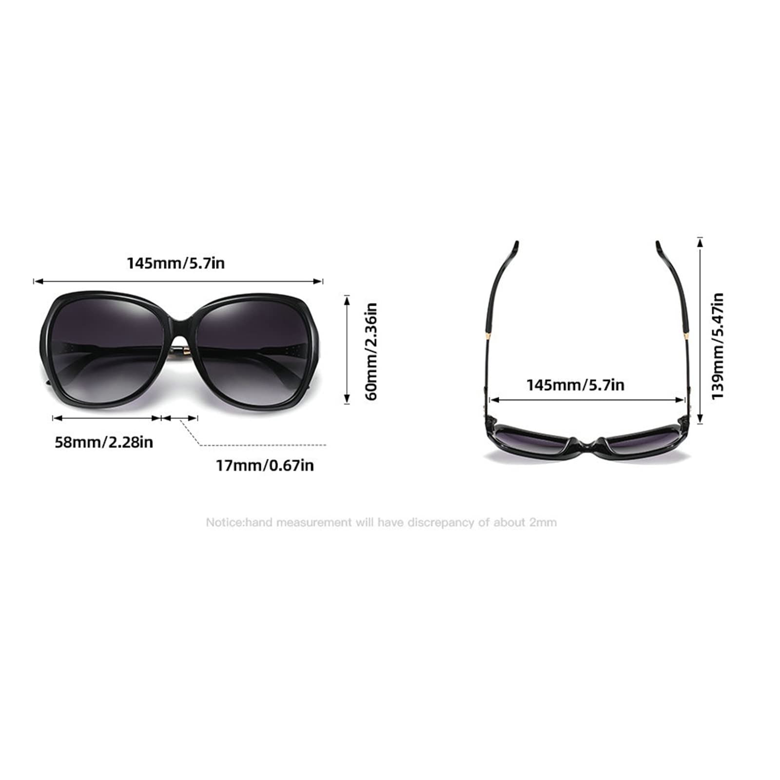 Willochra Women's Polarized Reading Sunglasses with Rhinestone Round Frame - Full Lens Magnification Sun Readers for Outdoor Reading & Driving