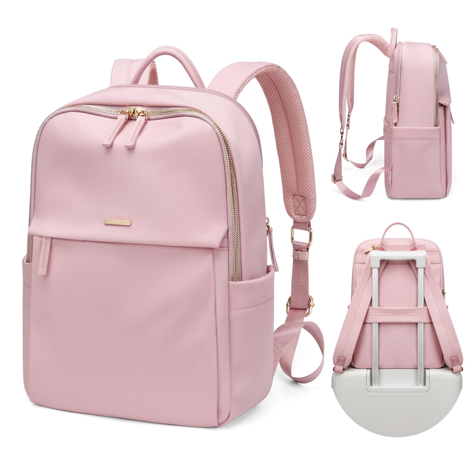 GOLF SUPAGS Women's Laptop Backpack with Dedicated 15.6 Inch Laptop Compartment - Stylish Work Backpack for Office, Travel & College - Perfect for Business Trips, Commuting & Campus Life
