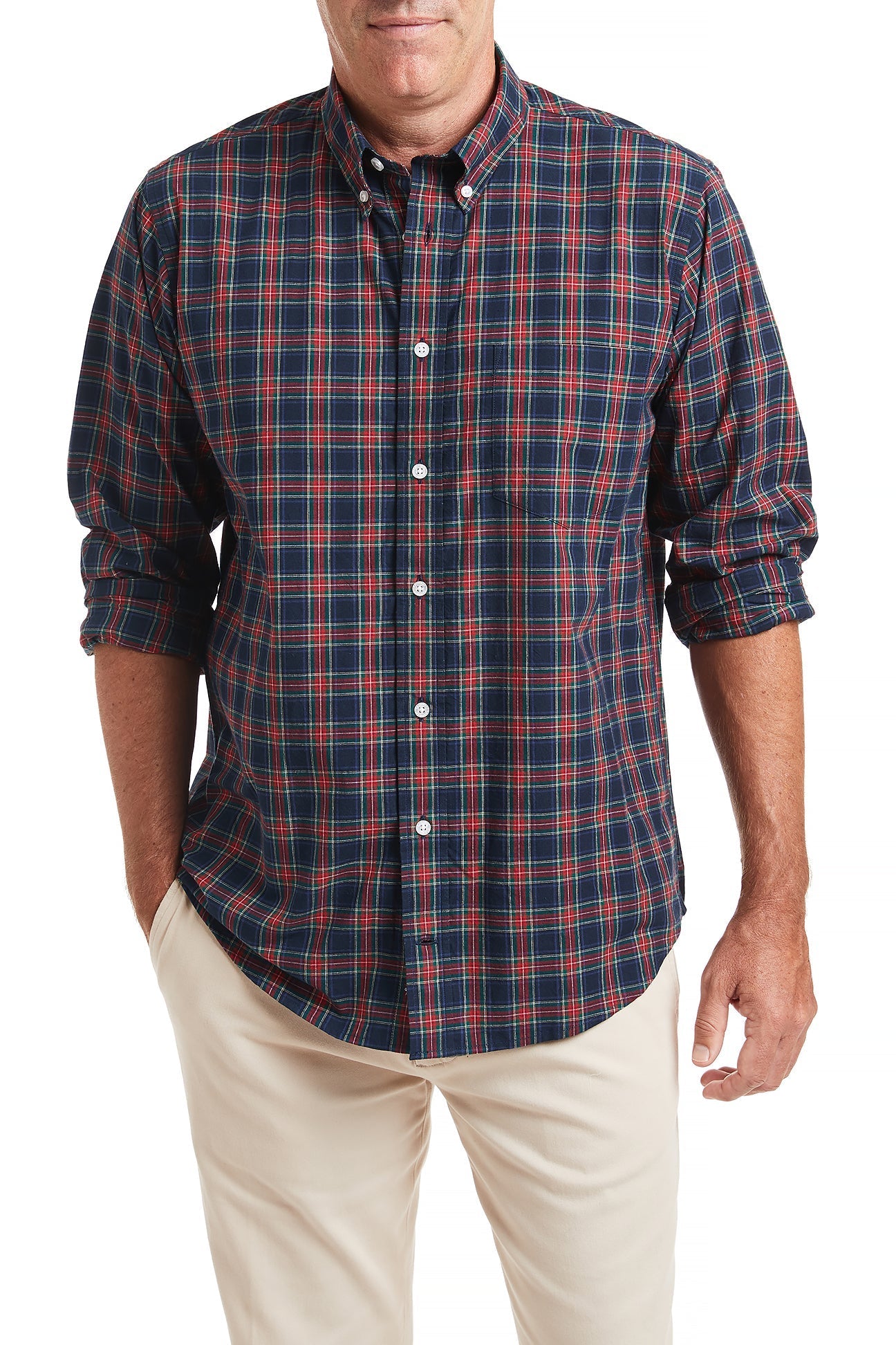 Men's Chase Shirt in Black Stewart Tartan Plaid - Classic Scottish Tartan Shirt for Casual Wear & Outdoor Activities