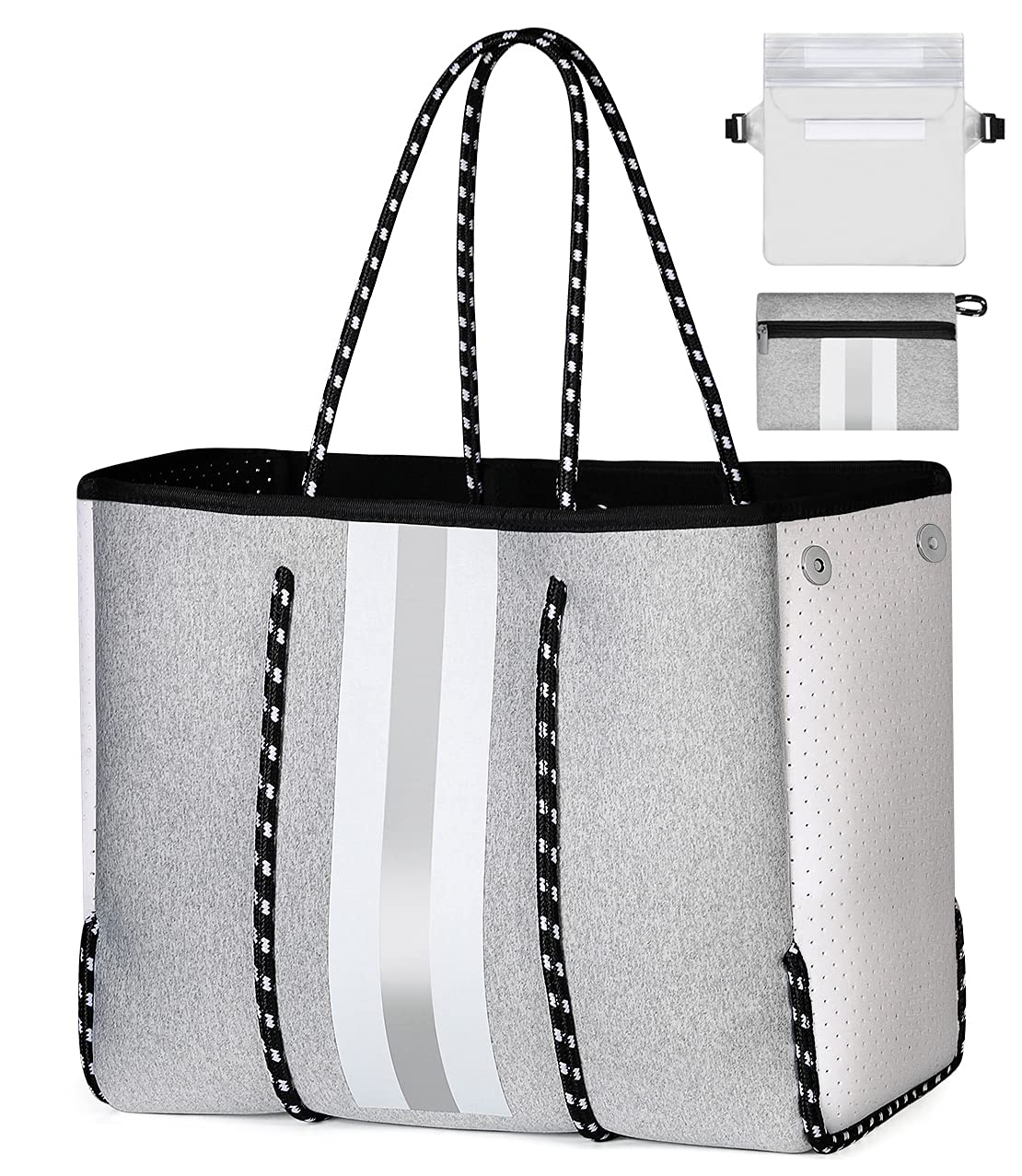 Neoprene Tote Bag for Women - Large Beach & Gym Bag for Travel & Pool Days