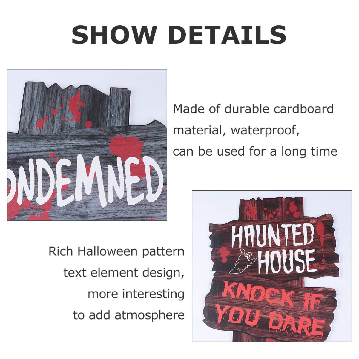 NUOBESTY 6pcs Halloween Lawn Decorations - Spooky Yard Signs, Plaque Boards & Creative Stakes for Outdoor Halloween Party Decor | Perfect for Front Yard, Garden & Halloween Festivities