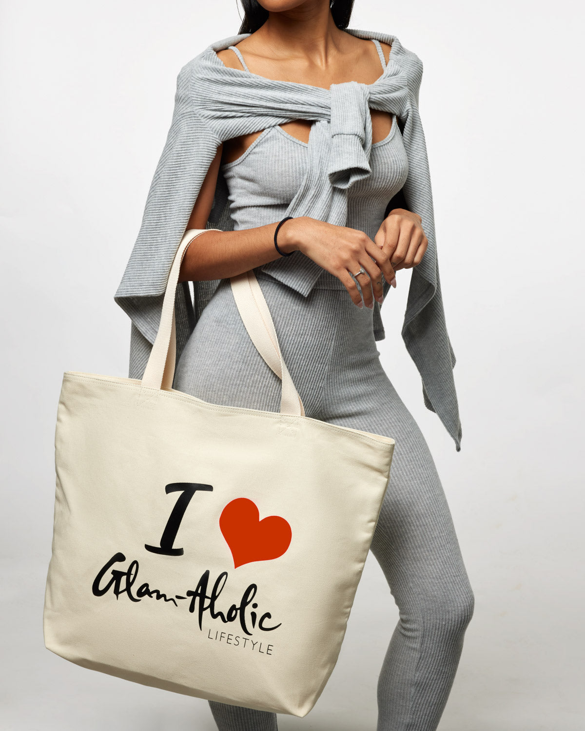 Signature Logo Canvas Tote Bag - Premium Eco-Friendly Cotton Shopper in Vibrant Red | Perfect for Grocery Shopping, Beach Trips & Everyday Use