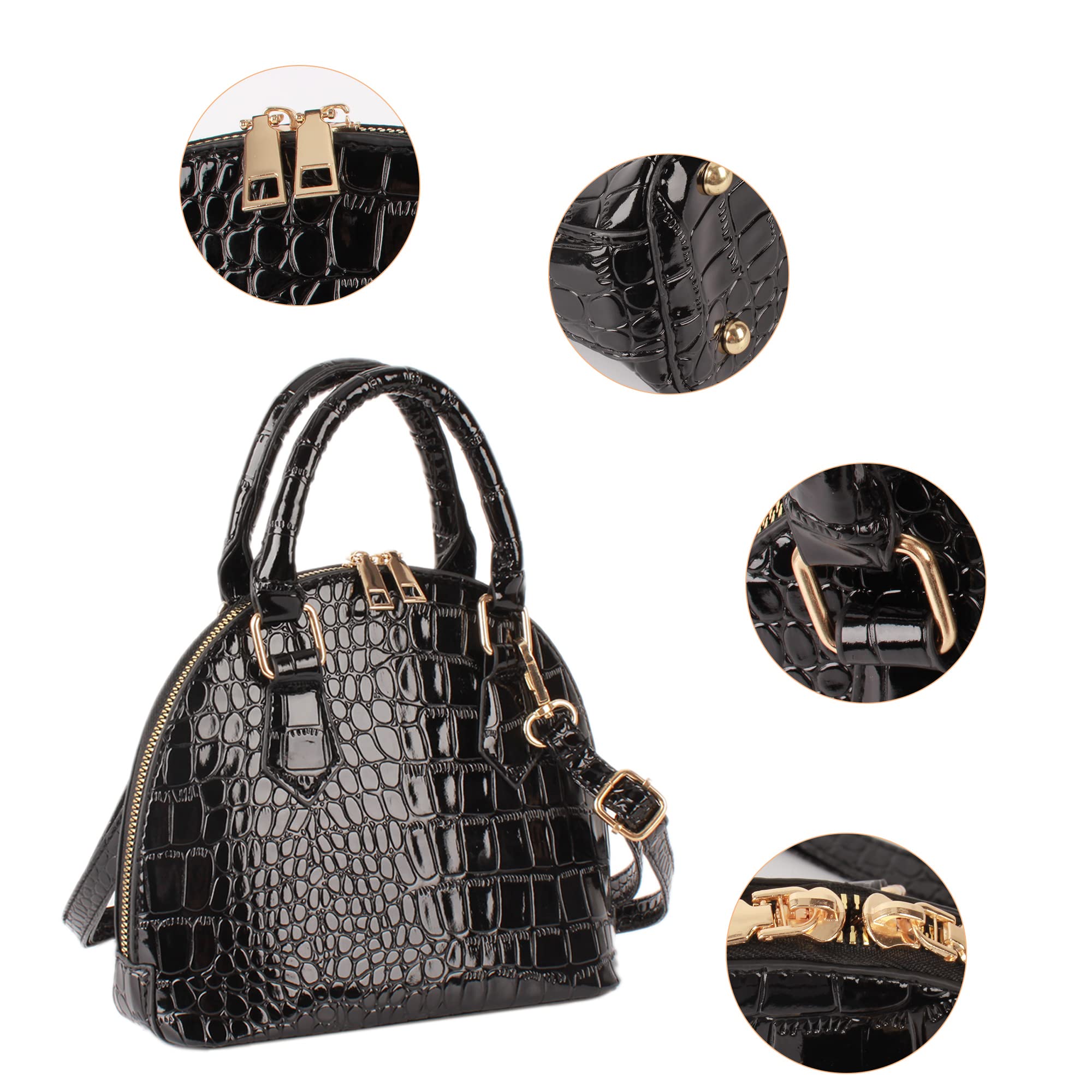 Women's Small Shell Leather Crossbody Bag - Stylish & Lightweight for Daily Use