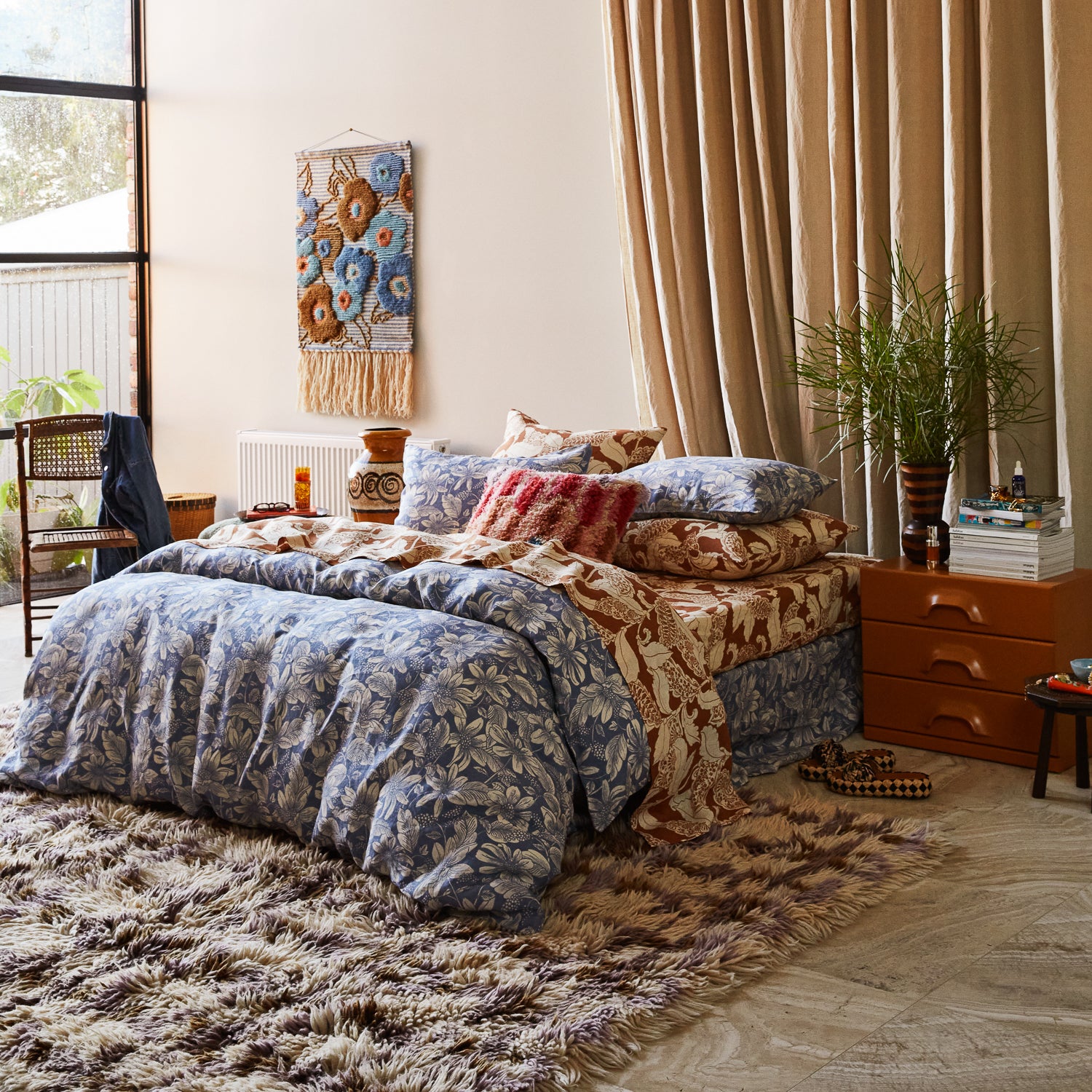 Amrita Linen Quilt Cover Set - Premium Soft Smoke Gray Bedding - Perfect for Master Bedroom, Guest Room & Cozy Home Decor