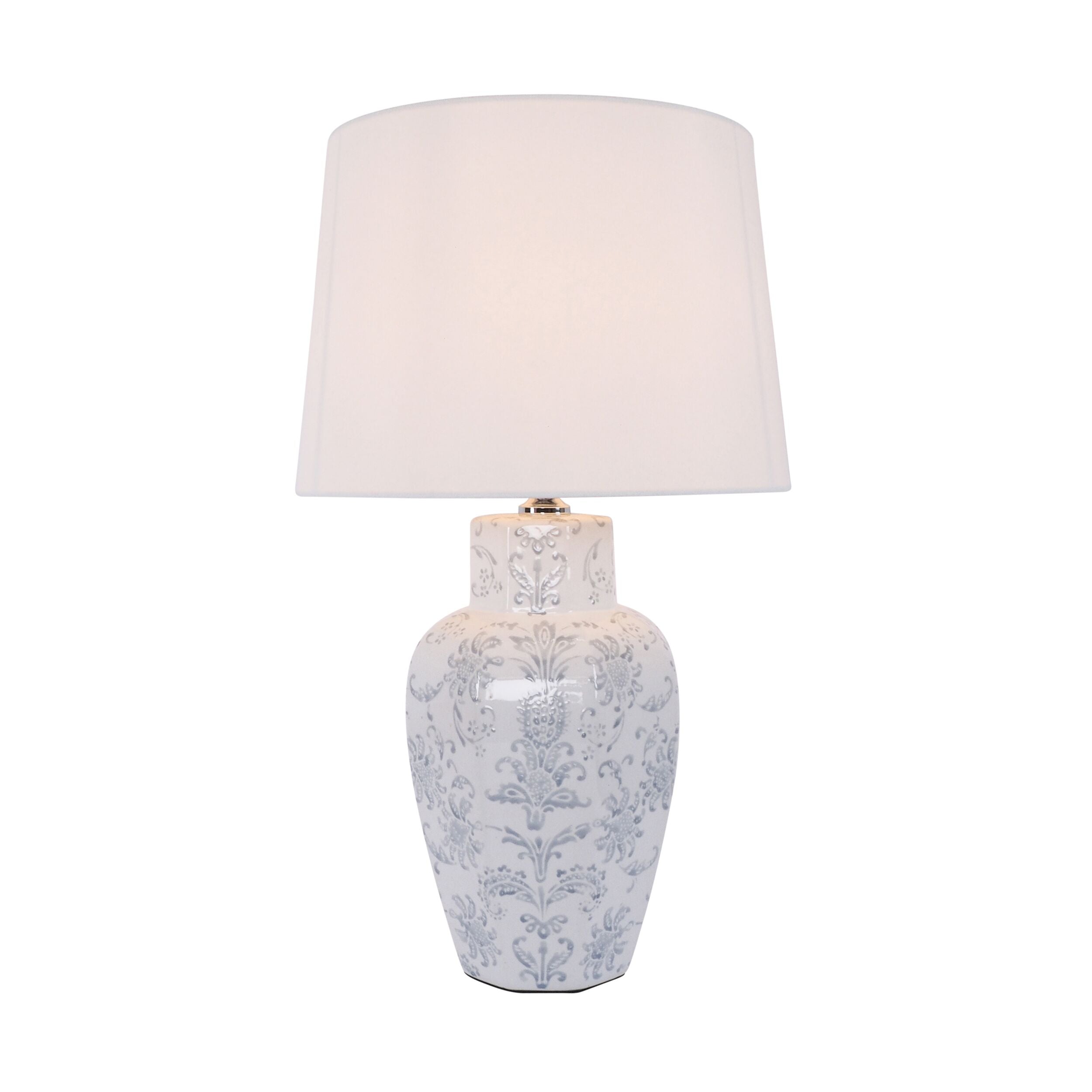 Bush Flower Ceramic Jar Table Lamp 59cm - Elegant Home Decor for Living Room, Bedroom & Office - Perfect for Ambient Lighting and Stylish Interior Design