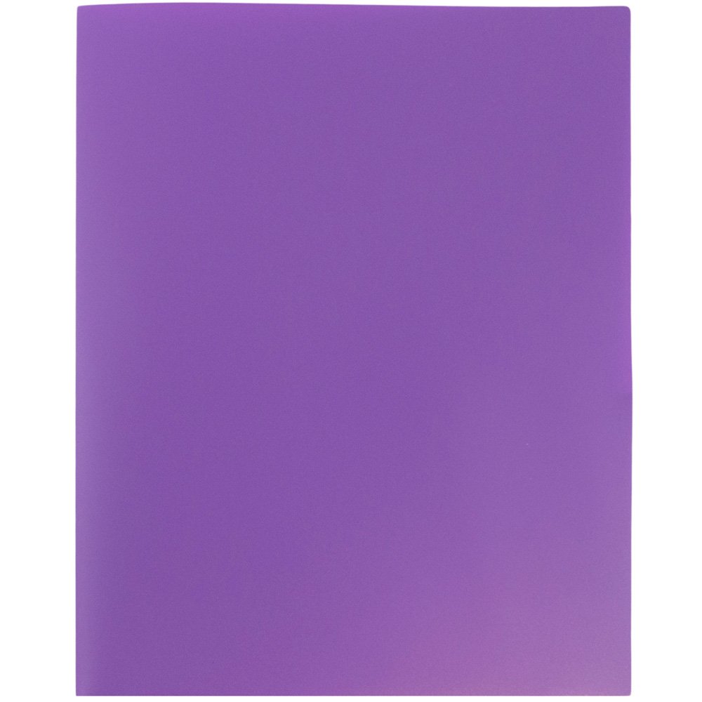 JAM Paper Medium Weight Plastic Presentation Folders - 96 Pack, Purple - Ideal for Office, School, Business Reports & Document Organization