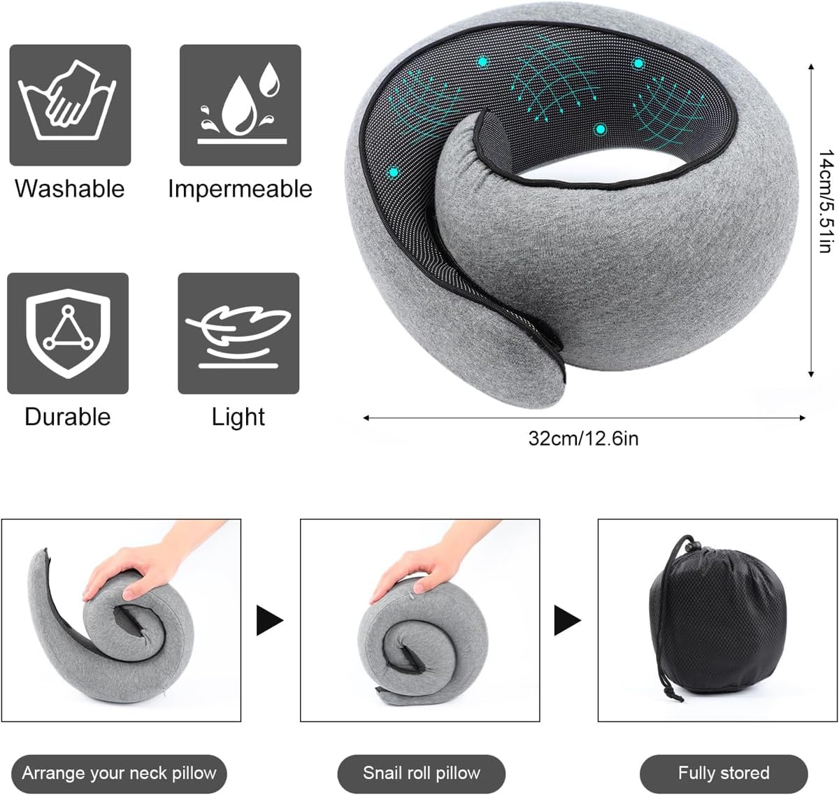 Wander Plus Memory Foam Travel Pillow - U-Shaped Neck Pillow for Airplane, Car & Office - Portable & Comfortable for Upright Sleeping - Pink (Perfect for Long Flights, Road Trips & Work Breaks)