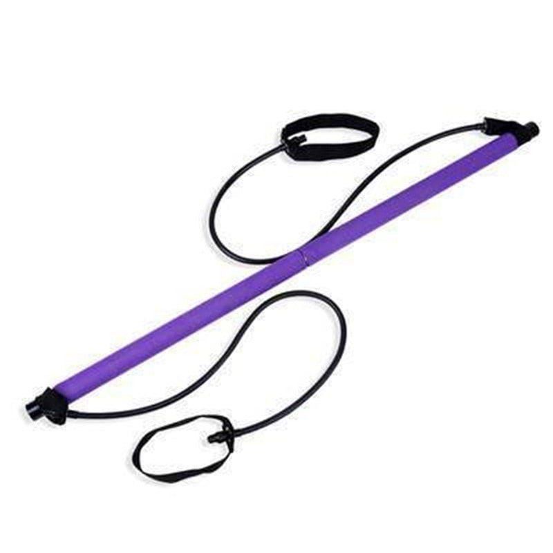 Premium Yoga Pilates Bar with Resistance Bands - Full Body Workout Equipment for Home Gym, Crossfit & Strength Training - Perfect for Stretching, Toning & Fitness Routines