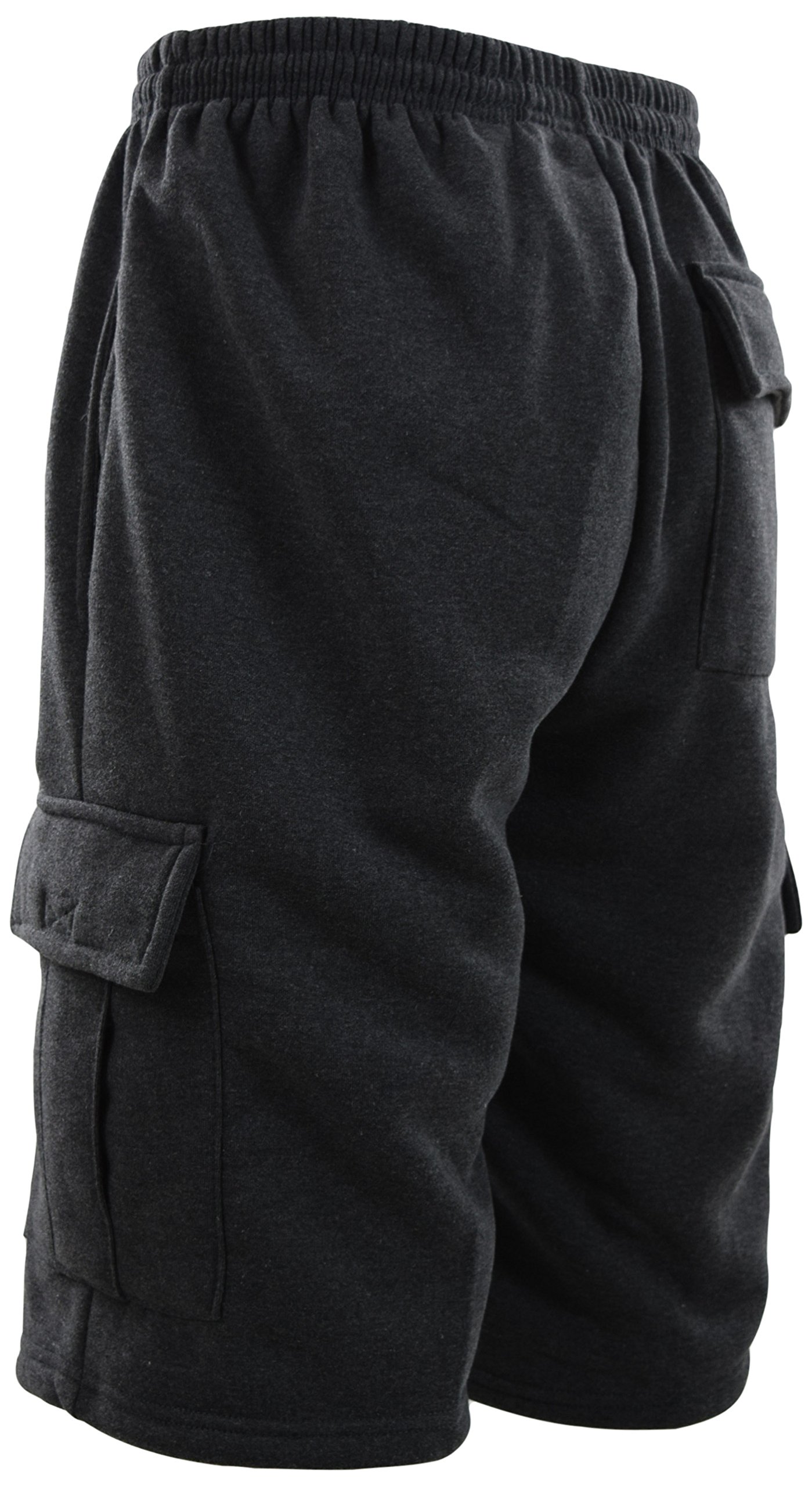 Men's Cargo Sweat Shorts - Comfortable Casual & Workout Shorts with Multiple Pockets (Sizes M to 5XL) - Perfect for Gym, Hiking, Travel & Everyday Wear