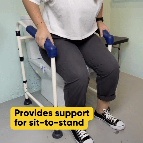Sturdy Bathroom Safety Rail for Elderly & Disabled - Non-Slip Shower Grab Bar with Secure Mounting - Perfect for Bathroom, Shower & Toilet Safety (White)